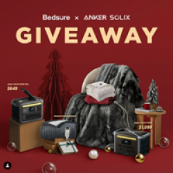 Bedsure x Anker Solix Christmas Giveaway prize ilustration